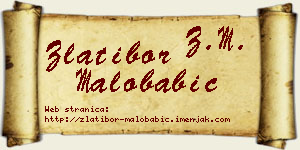 Zlatibor Malobabić vizit kartica